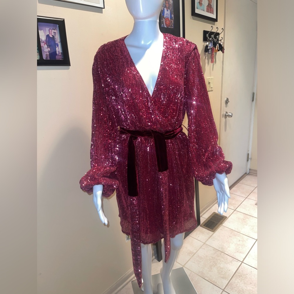 Maroon Sequin dress